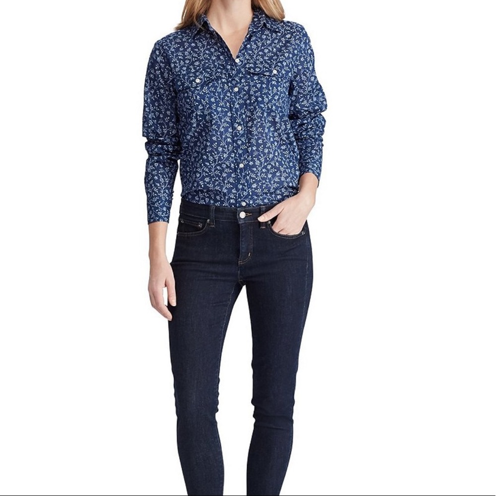 NWT❣️Lauren Ralph Lauren Button Front Shirt - Picture 3 of 3